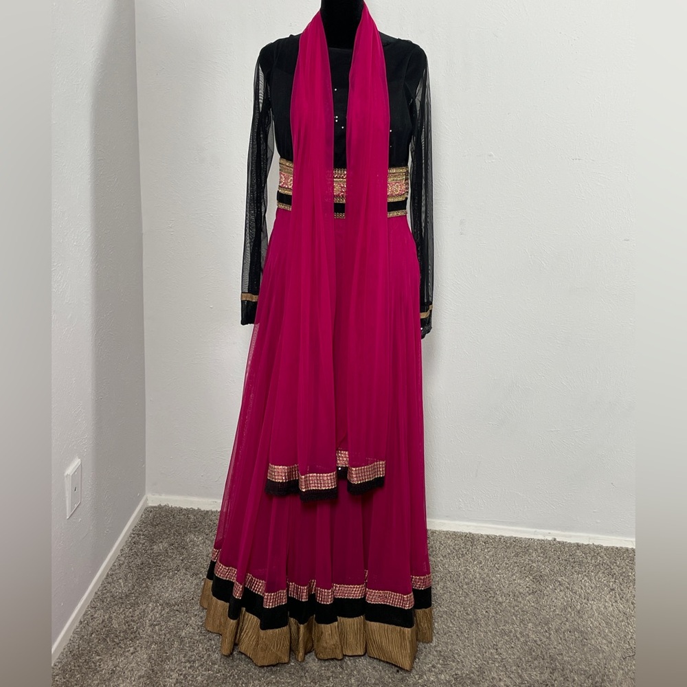 Embroidered Traditional Indian Anarkali Gown